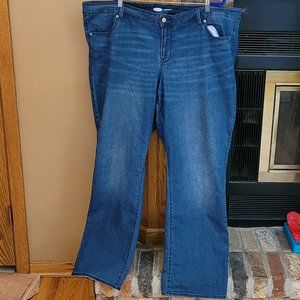 Old Navy Kicker Boot cut style denim jeans, medium-dark wash size 24 plus